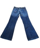 7 For All Mankind Dojo Flare Jeans Swarovski Crystal Womens 27 Distresse... - £30.86 GBP