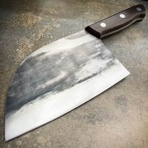 Butcher Knife Handmade Full Tang Carbon Steel Cleaver Forged Kitchen Chef Knife image 4