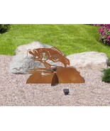 30in Wide Bass Fishing  Theme Sturdy Rust Metal Yard Art Lawn Sculpture - $289.00