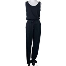 Athleta Womens Black Balance Jumpsuit Size S drawstring waist pockets sc... - €17,58 EUR