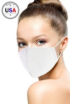 New White Cotton Stripe 3d Reusable Face Mask - £7.71 GBP