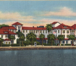 Hotel Monson Saint Augustine Florida Postcard Linen Vintage Posted 1954 - £9.73 GBP