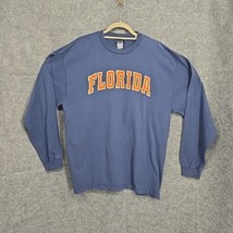 Florida Gators University Men&#39;s Large Team Edition T-Shirt Blue Long Sleeve - £10.53 GBP