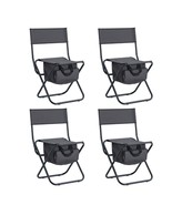 4-piece Folding Outdoor Chair with Storage Bag, Portable Chair for indoo... - £96.52 GBP