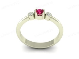 Natural Ruby Gemstone 925 Sterling Silver Handmade Vinatge Solitaire Jewelry - $56.00