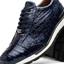 Marco Di Milano genuine caiman crocodile fashion sneaker Alonzo Navy image 3