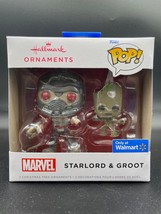 Funko Pop Hallmark Ornaments Starlord &amp; Groot Walmart Exclusive - £8.41 GBP