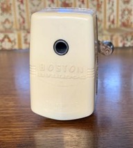 Boston Bulldog Vintage Pencil Sharpener White Hopper Gray Hammer Clean W... - $24.75