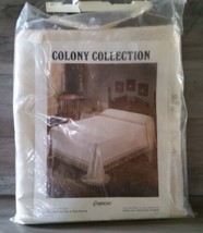 Vintage Colony Collection Craft DIY Embroidery Coverlet 104x128 Cotton Grapevine - £55.92 GBP