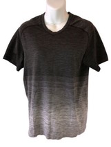 Lululemon Shirt Mens Small Metal Vent Tech Ombre Gray Logo Short Sleeve ... - $27.83