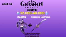 Genshin Impact | Raiden, 32000-40000 GEMS | Engulfing Lightning Europe-s... - $42.81