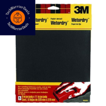 3M Wetordry Sandpaper, 5 Sheets, 9 in x 11 in, 320 Grit, Extra Fine, 1 Pack  - £13.81 GBP