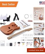 DIY TL Style Electric Guitar Kits with Mahogany Body and Maple Neck - Maple F... - $148.63