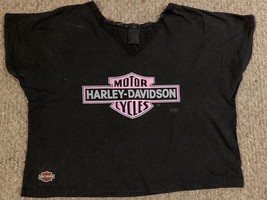 Women’s Harley-Davidson Crop T-Shirt, Size Large - £27.91 GBP