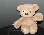 Vintage Wallace Berrie stuffed teddy bear 8&quot; Korea tan brown plush &amp; nut... - £7.03 GBP