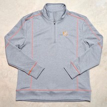 Home Depot Employee Gray &amp; Orange 1/4 Zip Long Sleeve Pullover - Size Medium - £23.88 GBP