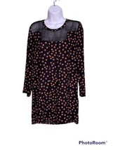 ANTHROPOLOGIE MEADOW RUE Size Small Black Floral Print Dress - £9.69 GBP