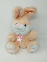 Dan Dee 15&quot; Peach Pink Easter Hoppy Hopster Bunny Rabbit Plush VTG - £31.02 GBP