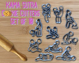 Set of 10 KAMA SUTRA Sex Positions Cookie cutters |  Adult Mature Couple... - $4.99+