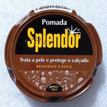 SPLENDOR BROWN ✱ Vintage Shoe Polish Grease Cirage Tin Can Portugal 90´s - £15.56 GBP