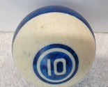 Vintage Billiard Pool Ball 2 1/4&quot; Blue #10 Replacement Double Circle Str... - $10.29