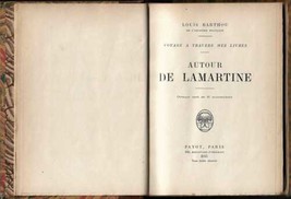 Autour de Lamartine Barthou Louis Literature 1924 Illustrated Book - £69.60 GBP