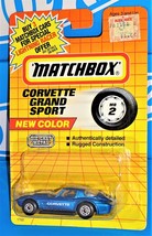 Matchbox 1992 NEW COLOR MB 2 Corvette Grand Sport Blue #15 - £7.00 GBP