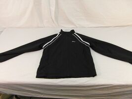 Adult Men's Reebok Black White Stripe Full Zipper Track Workout Jacket 3... - $18.22
