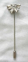 Elegant Butterfly Silver-tone Stick Pin 1970s vintage 2 3/4&quot; - $12.30