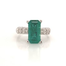 Natural Emerald Diamond Ring Size 6 14k Gold 2.95 TCW Certified $5,950 113434 - £2,459.42 GBP