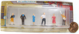 Bachmann Plasticville HO Scale Model RR Figures 6ct. Townspeople   II8 - $14.95