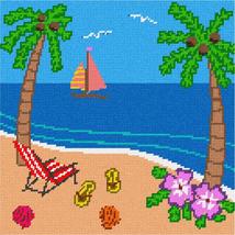 Pepita Needlepoint Canvas: Beach 1, 10&quot; x 10&quot; - £61.12 GBP+