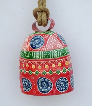 Vintage Swiss Cow Bell Metal Decorative Emboss Hand Painted Farm Animal BELL522 - £58.40 GBP