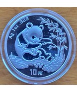 CHINA 10 YUAN PANDA SILVER BULLION ROUND 1994 UNC SEE DESCRIPTION - £91.73 GBP