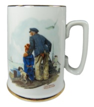 Norman Rockwell Museum COFFEE CUP Mug Looking Out to Sea 1985 Old Sailor &amp; Boy - £9.97 GBP