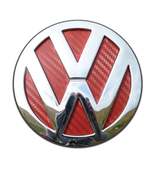 VW Volkswagen T5 Transporter Van Red Carbon Fibre REAR Badge Inserts Emblem - £12.57 GBP