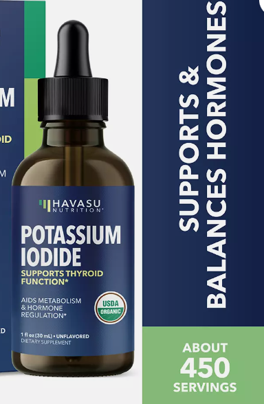 Potassium Iodide Liquid Vegan Iodine Supplement, Thyroid Support Organic... - $17.97