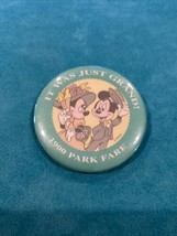 Vintage Epcot Pin/Button. It Was Just Grand. 1900 Park Fare - £2.32 GBP