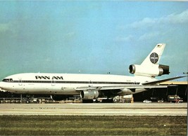 Pan Am World Airways Douglas DC 10 airline issued Postcard at Miami 1981 - £7.87 GBP