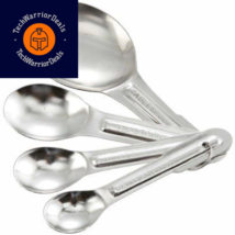 Winco 4-Piece Stainless Steel Measuring Spoon Set Spoons,  - £10.93 GBP