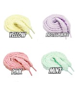 Pastal Colour Wide Fuzzy Flat Shoelaces Furry Laces For Dunk SB Air AJ F... - $1,243.91 MXN