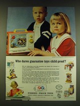 1966 Fisher Price Toys Ad - Who dares guarantee toys child-proof - £14.81 GBP