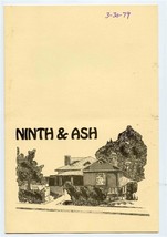 Ninth &amp; Ash Restaurant Menu Old Town Tempe Arizona 1979 Haunted - £58.33 GBP
