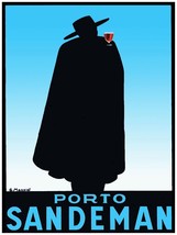 3035.Porto Sandeman red wine 18x24 Poster.Black cape Zorro Art.Home bedroom deco - £22.51 GBP