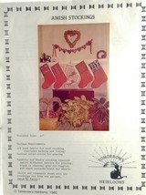 Amish Christmas Stockings Pattern 5 Designs 20 inches New Vintage 1985 - £5.22 GBP