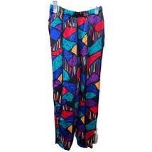 Vtg Jimmy Garcia NY psychedelic bold colorful print lightweight trousers... - £29.59 GBP
