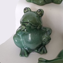 Garden Frog Statue, choose 1 of 4 different styles, Porcelain frog figurine image 8