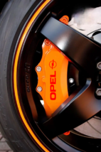 Opel colored brake caliper stickers 6pcs, red - $17.99