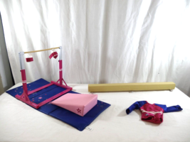 American Girl Doll Gymnastics Set Balance Handle Bar Mat and Wedge and Outfit - $64.35