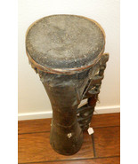 Asmat People, New Guinea, Tribal Drum with original snakeskin head - Rare - $1,773.16 CAD